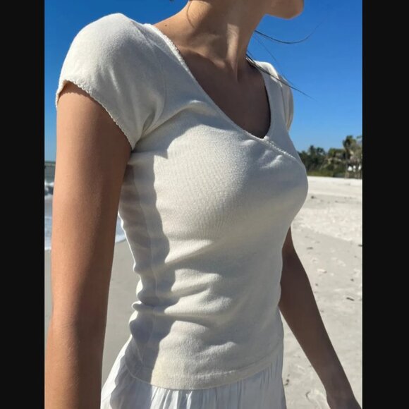 Starla Scalloped Trim Top - Picture 2 of 3